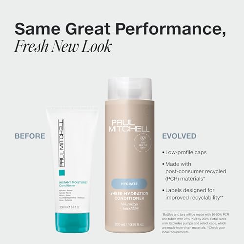 Paul Mitchell Sheer Hydration Conditioner, Moistures + Adds Shine, For Dry Hair, 10.14 fl. oz