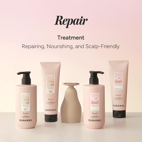 BANANAL Scented Repair Treatment Mask – Protein Enriched Deep Korean Hair Conditioner for Damaged – 17 Amino Acids, Botanical Oils, Shea Butter & Ceramide, White Floral Musk, 100 ml / 3.4 fl oz