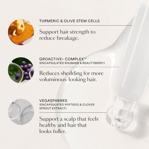 VEGAMOUR GRO+ Advanced Hair Serum, 3-Month Supply - MD-Formulated, Reduces Shedding & Breakage, Fuller-Looking Hair, Balanced Scalp, Non-Oily, Vegan & Cruelty-Free