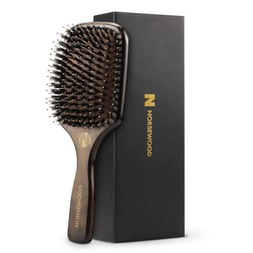 Boar Bristle Hair Brush Set, Soft Bristle Detangler for Enhancing Shine