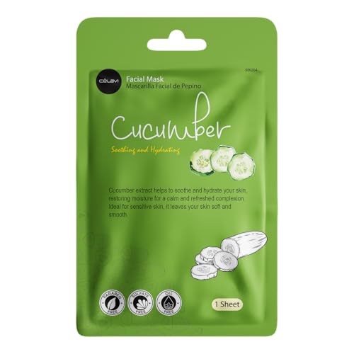 celavi Essence Facial Face Mask Paper Sheet Korea Skin Care Moisturizing 12 Pack (Mix - 2 of Each)
