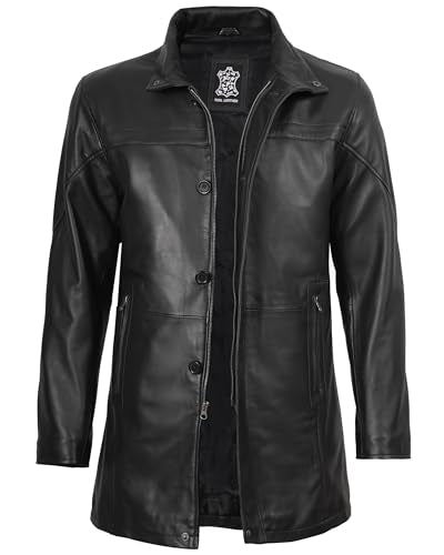 Blingsoul Black Winter Leather Jackets for Men - Mens Leather Coat | [1500144] Bristol Black - L