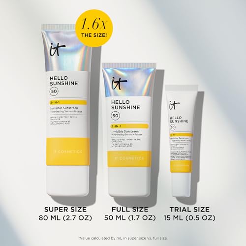 IT Cosmetics Hello Sunshine Hydrating Sunscreen SPF 50 (1.69 fl oz)