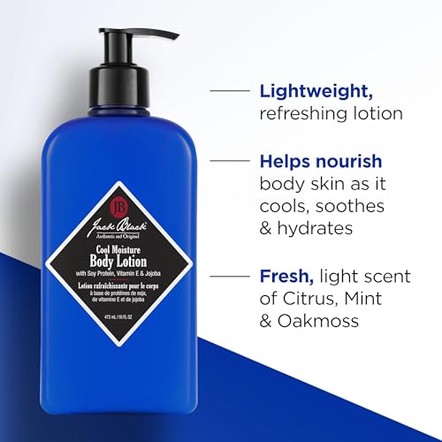 Jack Black Cool Moisture Body Lotion - Mens Lotion for Dry Skin, Mens Body Lotion, 16 Fl Oz