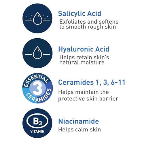 CeraVe Renewing Salicylic Acid Cleanser, BHA Exfoliating Face Wash, 8oz