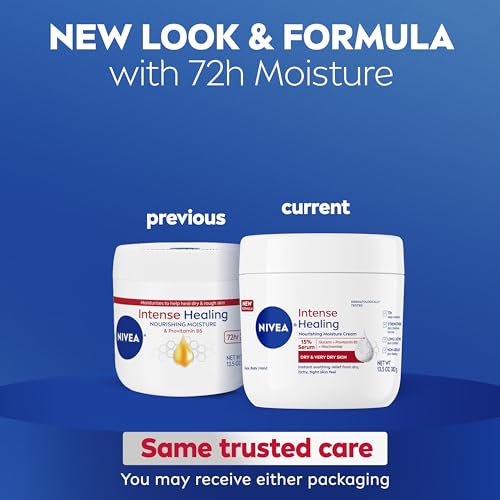 NIVEA Intense Healing Body Cream for Dry Skin with Glycerin, 13.5 Oz