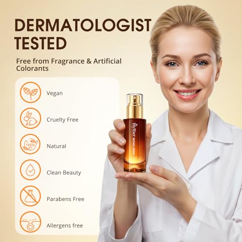 BIYSBER Retinol Collagen Serum for Face: Anti Aging &Anti Wrinkle Repair Peptide Serum with Hyaluronic Acid Boost Hydration-Day/Night Facial Firming Lifting Neck Skin Care for Women/Men(1.70 Fl Oz)