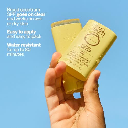 Sun Bum Kids SPF 50 Clear Face Stick Sunscreen - Travel Size, 0.53 oz