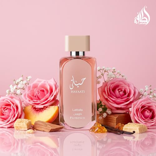 Lattafa Hayaati Florence for Women Eau de Parfum Spray, 3.4 Ounce