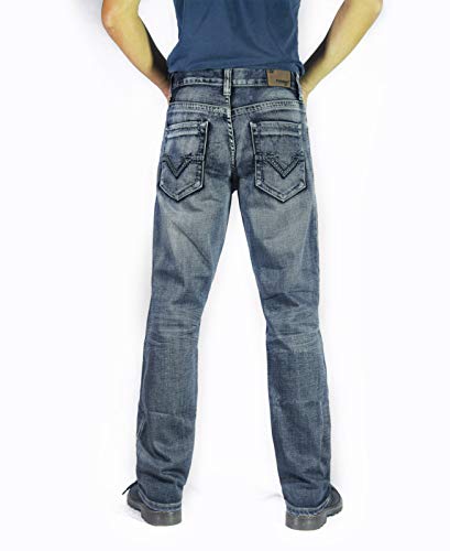Flypaper Mens Fashion Bootcut Jeans Regular FIT Medium Vintage Blue Size 32X30