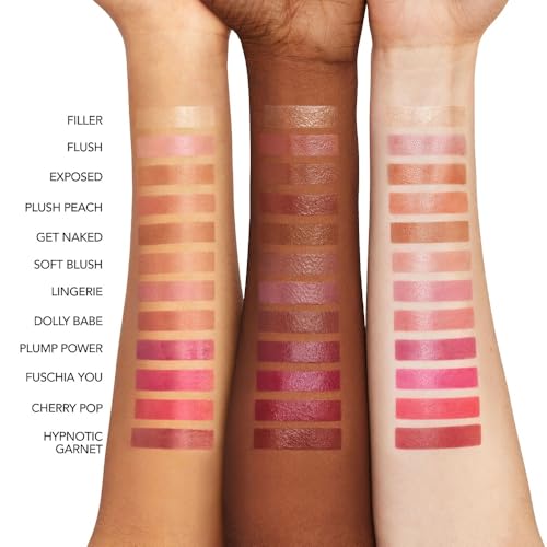 Buxom Plump Shot Peptide Lip Serum - Lip Plumper Gloss for Women with Peptides, Hyaluronic Acid & Glycerin - Volumizing Makeup for Fuller, Smoother Pout - Clear (0.14 oz)