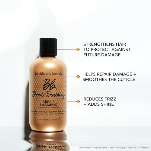 Bumble and bumble. Bond-Building Hair Repair Shampoo | Strengthens and Prevents Breakage| Smooths Frizz, Adds Shine | For Damaged Curly, Wavy, Straight Hair Types, 8.5 Fl Oz