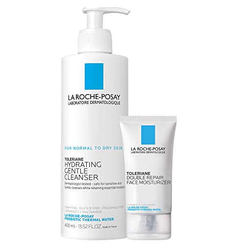 La Roche-Posay Toleriane Gentle Skin Care Set, Moisturizer & Face Wash