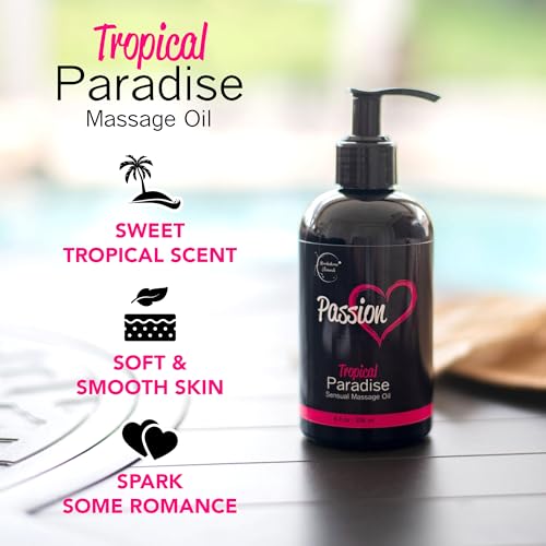 Passion Sensual Massage Oil for Date Night by Brookethorne Naturals | 8oz