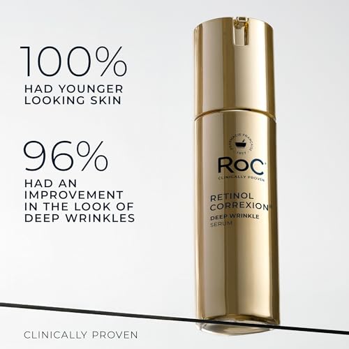 RoC Retinol Correxion Deep Wrinkle Retinol Face Serum, Ascorbic Acid, 1 0z