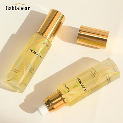 Bablabear Hair Oil Serum - Macadamia & Argan Oil Conditioning Treatment For Frizzy, Dry & Damaged Hair | Shine & Smoothness | Fast-Absorbing