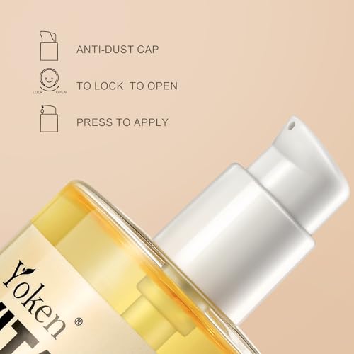 Yoken Vitamin E Oil for Skin Face Body 8 Oz Cold Pressed Vitamine Body oils