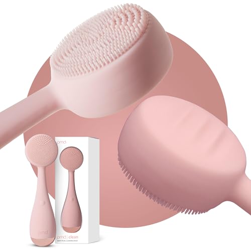 PMD Beauty Clean Facial Cleansing Brush – Waterproof Silicone Face Cleanser with Sonic Technology, Blush
