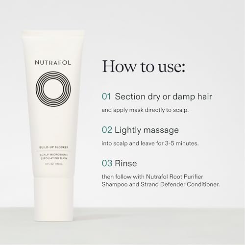 Nutrafol Exfoliating Scalp Mask for Thinning Hair, Color Safe, 4 Fl Oz
