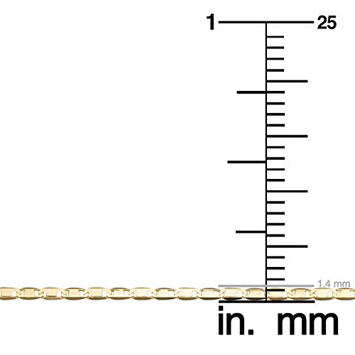 Kooljewelry Womens Classic - 10k Yellow Gold Flat Oval Link Bracelet 7.5 in