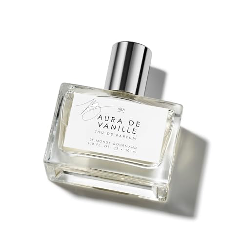 Le Monde Gourmand Aura de Vanille Eau de Parfum Spray Perfume for Women, Toni Bravo, Vanilla Milk, Plum & Cashmere Woods Scent, 1 fl oz (30 ml)