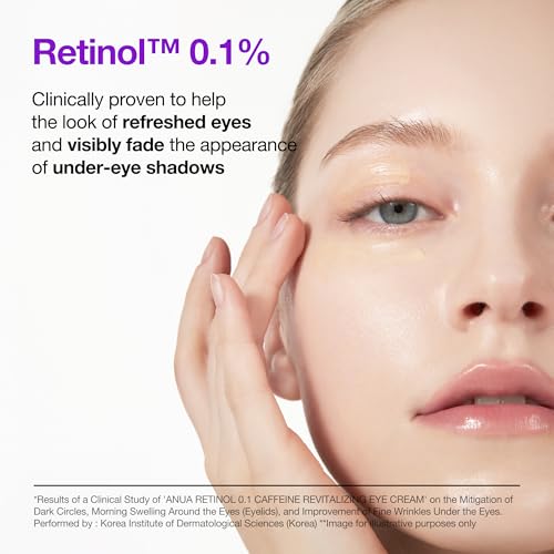 Anua Retinol 0.1 Caffeine Revitalizing Eye Cream, 1.05 fl oz