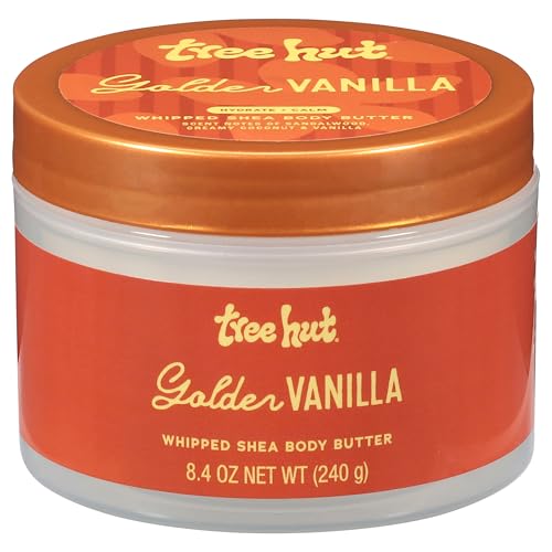 Tree Hut Golden Vanilla Whipped Body Butter with Shea Butter, 8.4 Oz