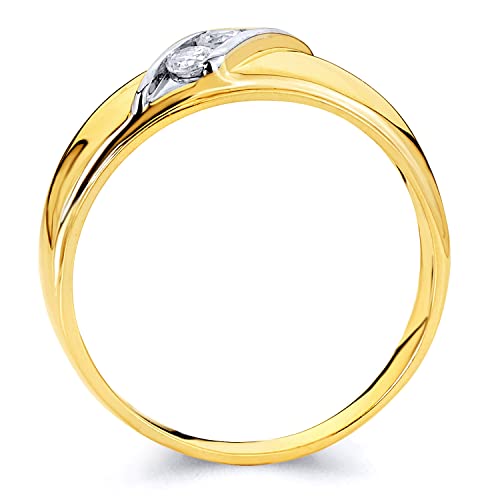 Mens 14k Yellow Gold Wedding Band - Size 12