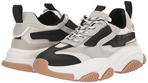 Steve Madden Men's Possess Sneaker, White Multi, 10