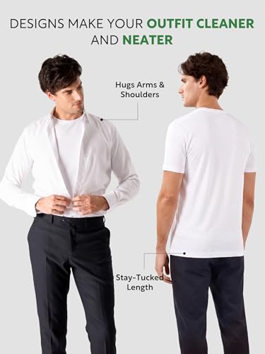 DAVID ARCHY Men's Moisture-Wicking Undershirt Crew Neck T-Shirts 3 Pack