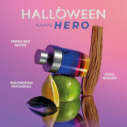 Halloween Man Hero Eau de Toilette for Men, Aquatic Woody Scent, 4.2 Fl Oz