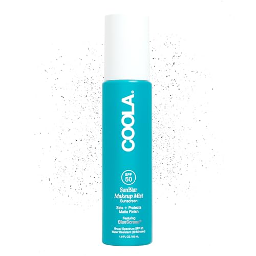 COOLA SunBlur Matte Makeup Setting Spray SPF 50, Face Sunscreen, 1 fl oz