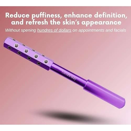 COCOBEAUTY Tourmaline Face Roller – Facial Massage Roller Tool for Lymphatic Drainage – Beauty Roller for Face – Facial Roller for Women Face – Beauty Sculptor Wand for Radiant Skin