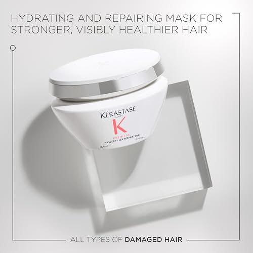 Kerastase Premiere Anti-Breakage Mask - For Breakage & Damaged Hair, Repairs Bonds & Removes Calcium Build-Up, With Glycine and Peptides, 7x Smoother Hair, 6.8 Fl Oz