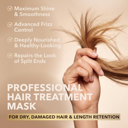 KINPUR ORGANIC COSMETICS Keratin Hair Mask for Dry & Damaged Hair – Deep Conditioning Hair Treatment with Coconut, Jojoba & Avocado Oils, Collagen & Protein – Hydrating Hair Mask, Color-Safe
