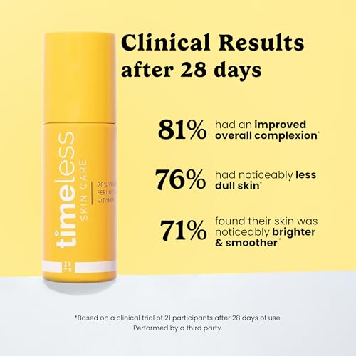 Timeless 20% Vitamin C + E Ferulic Acid Serum, Antioxidant, 1.7 fl oz