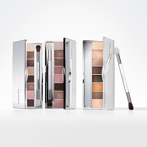 Clinique All About Shadow Eye Shadow Palette, 8 Silky + Buildable Shades | Safe For Sensitive Eyes, A Nude Honey Mood