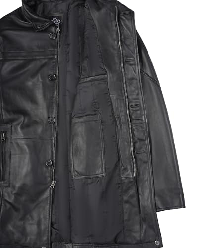 Blingsoul Black Winter Leather Jackets for Men - Mens Leather Coat | [1500144] Bristol Black - L