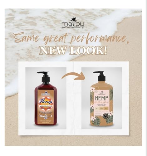 Malibu Tan Hemp Golden Glow Skin Firming Lotion, Medium Deep, 18 fl oz (530 ml) - 1-PACK (Package may vary)