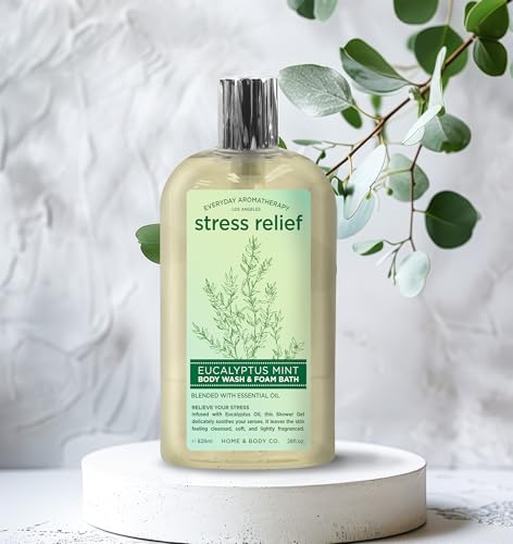 Everyday Aromatherapy Body Wash Duo | Eucalyptus Mint and Lavender Chamomile | 28oz Pack of 2 | Home and Body Company
