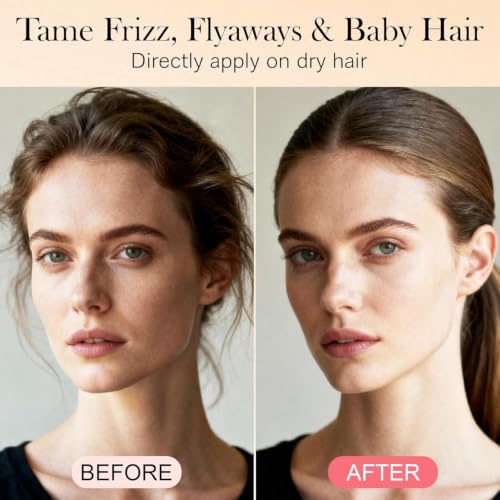 ‌4-in-1 Styling Cream for Flyaways & Curl Defining, Non-Greasy Smoothing Cream for Women & Kids, Add Shine Slick Back Hair, No White Flakes & Chemical Flavors Fly Away Hair Tamer