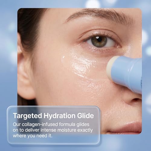 Korean Under Eye Balm, Hydrating Eye Balm Stick, Collagen-Infused Multi Balm, Firming and Smoothing Eye Care Stick, Lightweight 3-in-1 Formula for Fine Lines and Dark Circles, 0.35 OZ (1)