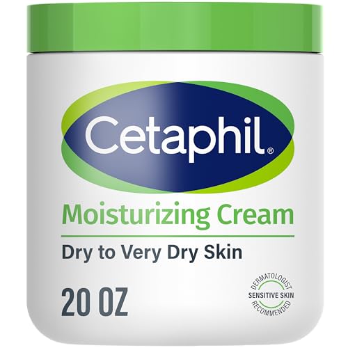 Cetaphil Moisturizing Cream, Face & Body Lotion Dry Sensitive Skin, 20oz