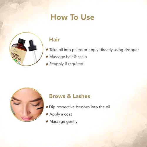 Botanic Hearth Castor Oil & Hair Treatment Oils 100% Pure & Natural - 2 Fl oz