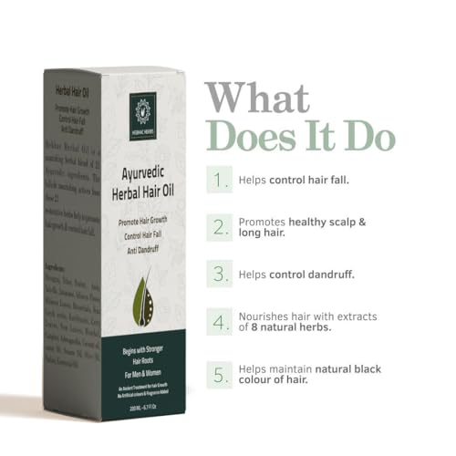 Multipurpose Hair Oil with 21 Herbs - Combats Dandruff and Hair Fall for Men and Women (200ml)