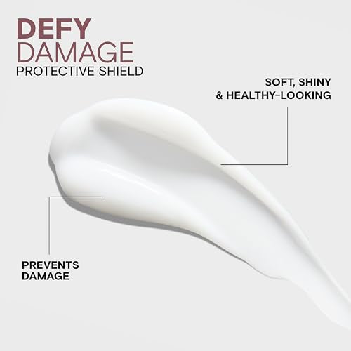Defy Damage Protective Shield | For Damaged, Color-Treated Hair | Protect Against UV & Thermal Damage | Strengthen Bonds & Preserve Hair Color | With Moringa Seed & Arginine | 3.38 Fl Oz