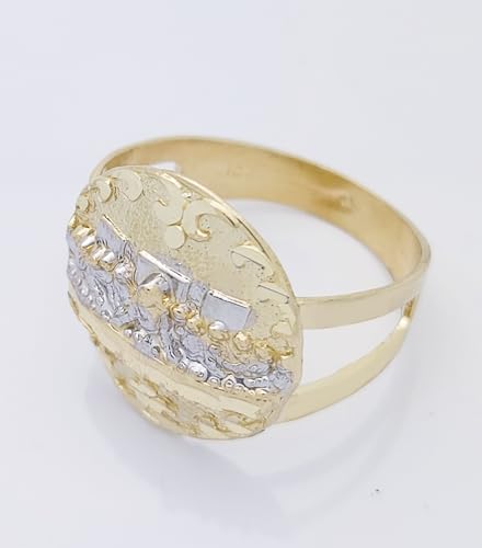 AMZ Jewelry 10K Yellow Gold Last Supper Ring Hip Hop Ring For Men Size 11.5