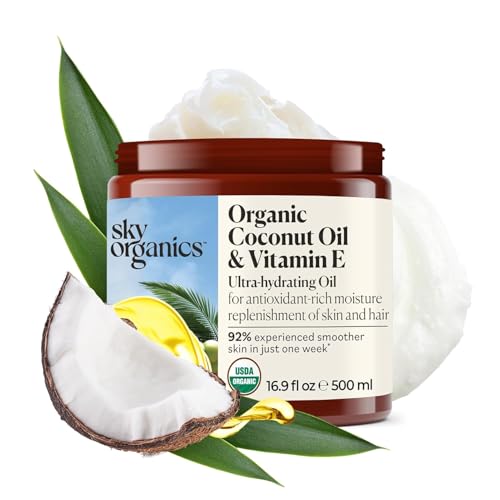 Sky Organics Organic Coconut Oil & Vitamin E 16.9oz - Ultra-Hydrating Oil