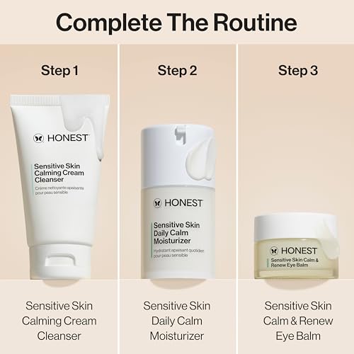 Honest Beauty Sensitive Skin Calm Renew Eye Balm, Vegan, Unscented, 0.5 oz