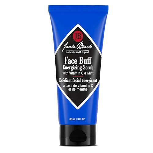 Jack Black Face Buff Energizing Scrub, 3 fl oz - Mens Facial Scrub, Exfoliating Face Wash for Men, Mens Skin Care and Facial Care